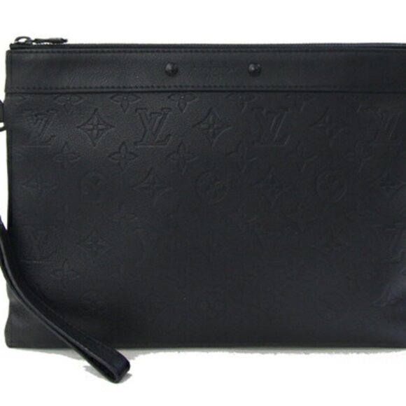 LOUIS VUITTON Black Monogram Pouch - Picture 1 of 9